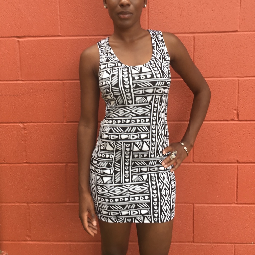 Black & white mini dress